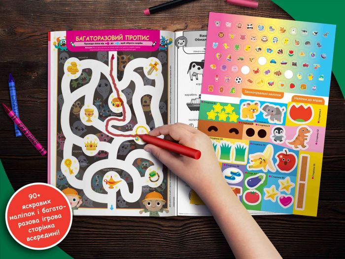 Розумні ігри. Побудова навичок. Головоломки. 2-4 роки + наліпки і багаторазові сторінки для малювання / Gakken