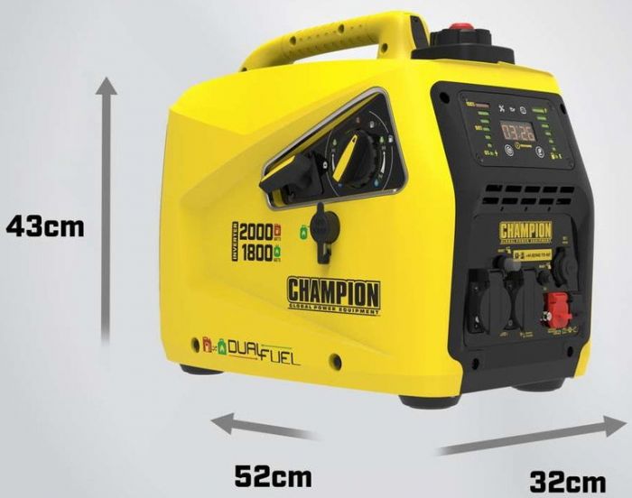 Генератор газобензиновий інверторний Champion 2 кВт (82001i-DF-EU)