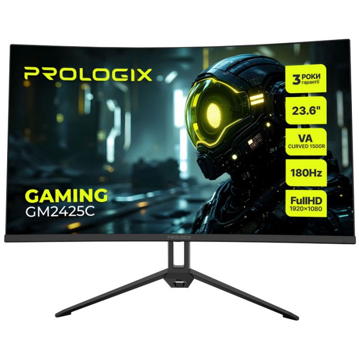 Монітор Prologix Gaming 23.6" GM2425C VA Black Curved 180Hz