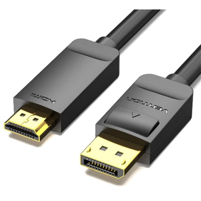 Кабель Vention DisplayPort - HDMI (M/M), 1.5 м, Black (HAGBG)