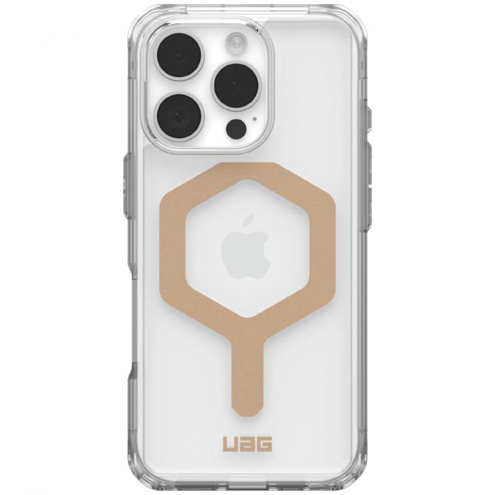 Чохол-накладка Urban Armor Gear Magsafe для Apple iPhone 16 Pro Plyo Ice/Gold (114480114381)