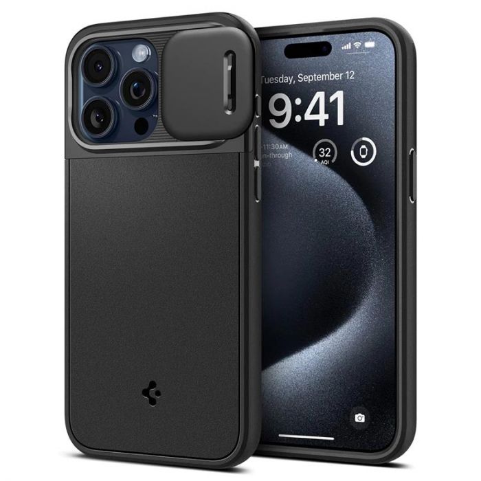 Чохол-накладка Spigen Optik Armor MagFit для Apple iPhone 15 Pro Black (ACS06738)