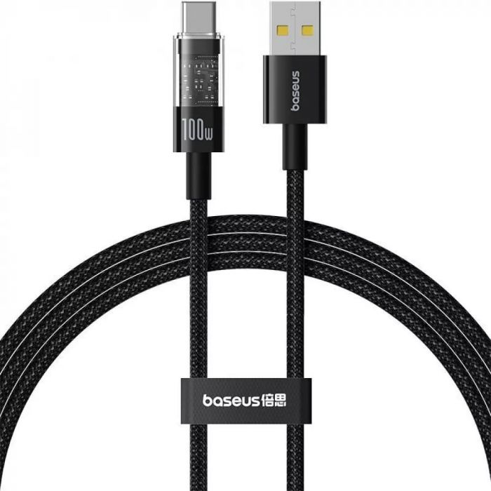 Кабель Baseus Gem USB - USB Type-C (M/M), 100W, 1 м Black (6932172658748)