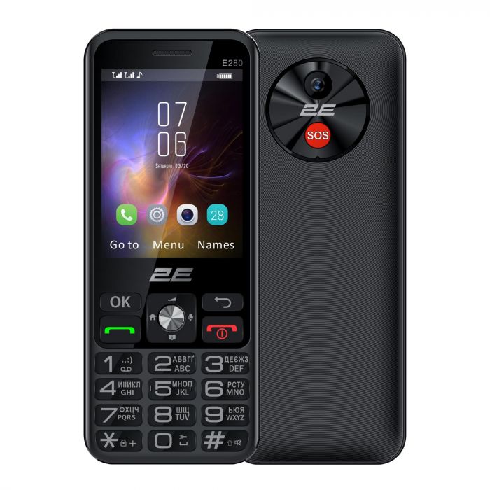 Мобiльний телефон 2E E280 2025 Dual Sim Black (694743656220)