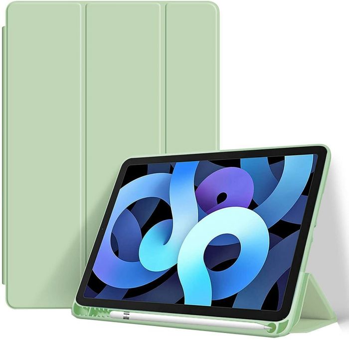 Чохол-книжка BeCover Tri Fold Soft TPU з кріпленням Apple Pencil для Apple iPad Air (4/5) 2020/2022 10.9" Green (711107)