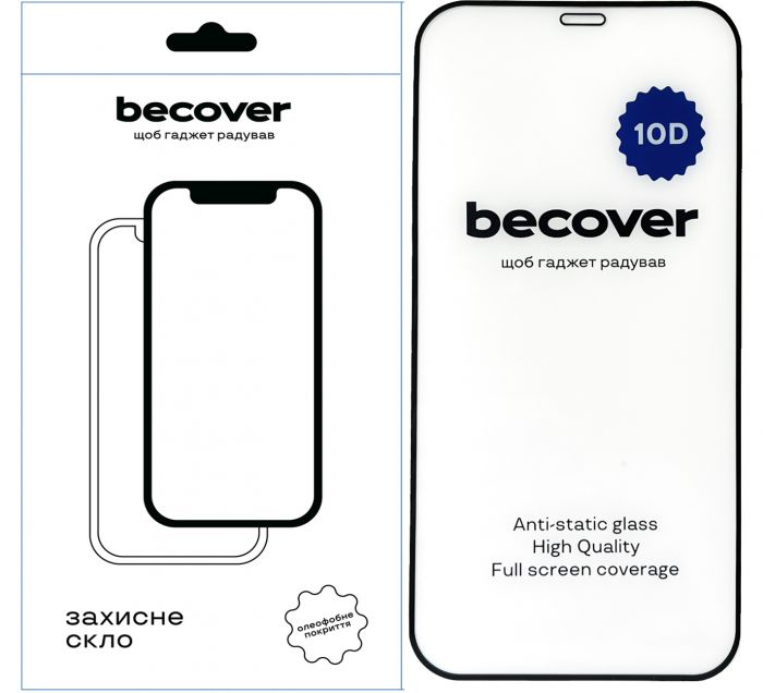 Захисне скло BeCover для Apple iPhone 12 10D Black (711324)