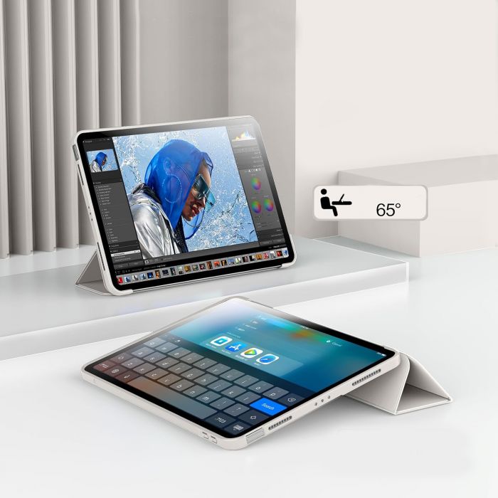 Чохол-книжка BeCover Tri Fold Soft TPU Silicone для Apple iPad Pro 12.9 2020/2021/2022 Beige (711736)