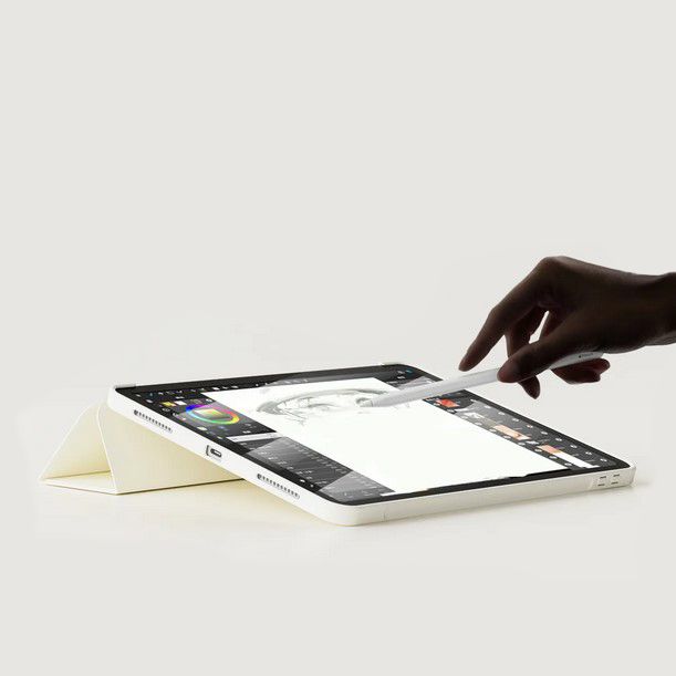 Чохол-книжка BeCover Tri Fold Soft TPU Silicone для Apple iPad Air 13" M2 2024 Beige (711740)