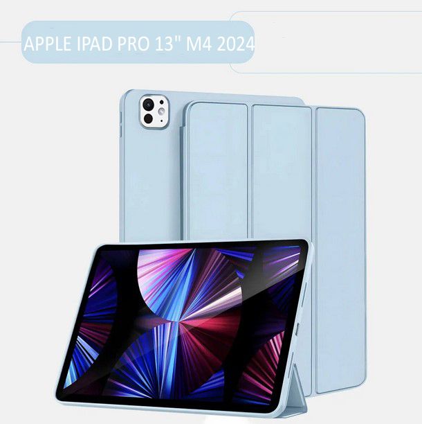 Чохол-книжка BeCover Tri Fold Soft TPU Silicone для Apple iPad Pro Pro 13" M4 2024 Light Blue (711753)