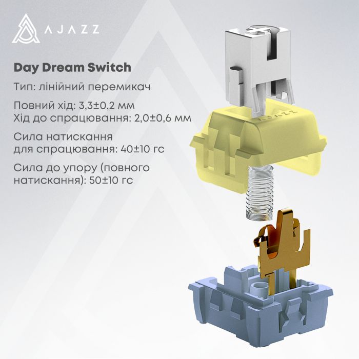 Клавіатура бездротова Ajazz AK820 Max Plus Day Dream Switch White (AK820MAX-DD-BWD)