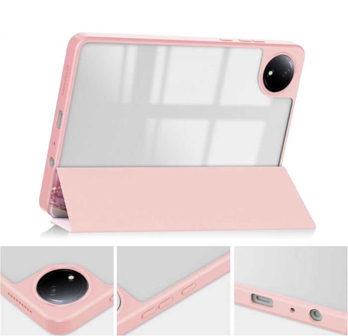 Чохол-книжка BeCover Soft Edge TPU для Xiaomi Redmi Pad SE 8.7 Pink Marble (712576)