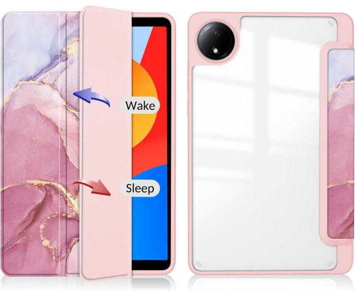 Чохол-книжка BeCover Soft Edge TPU для Xiaomi Redmi Pad SE 8.7 Pink Marble (712576)