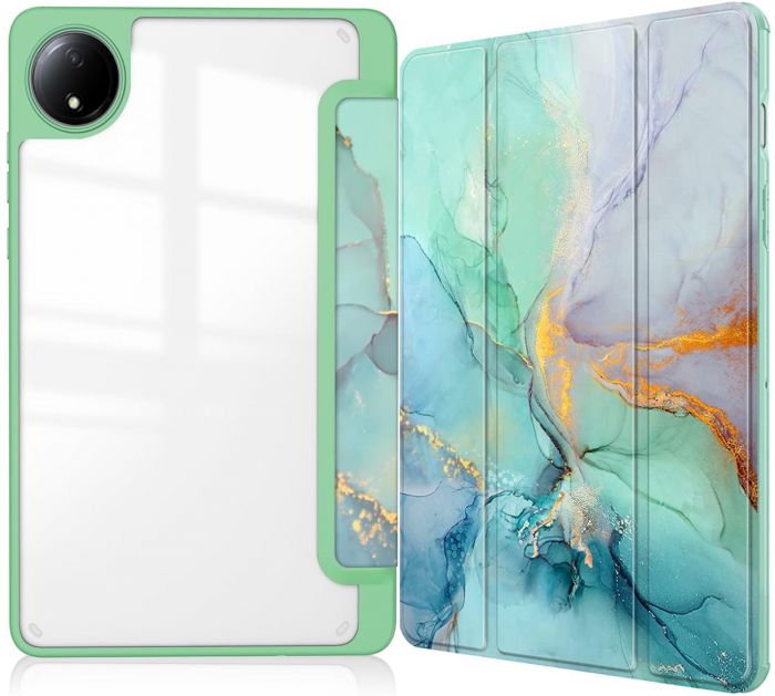 Чохол-книжка BeCover Soft Edge TPU для Xiaomi Redmi Pad SE 8.7 Green Marble (712574)
