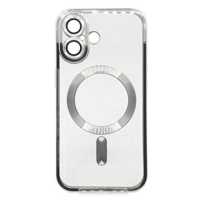 Чохол-накладка BeCover TPU Chrome Case MagSafe для Apple iPhone 16 Plus Silver (712078)