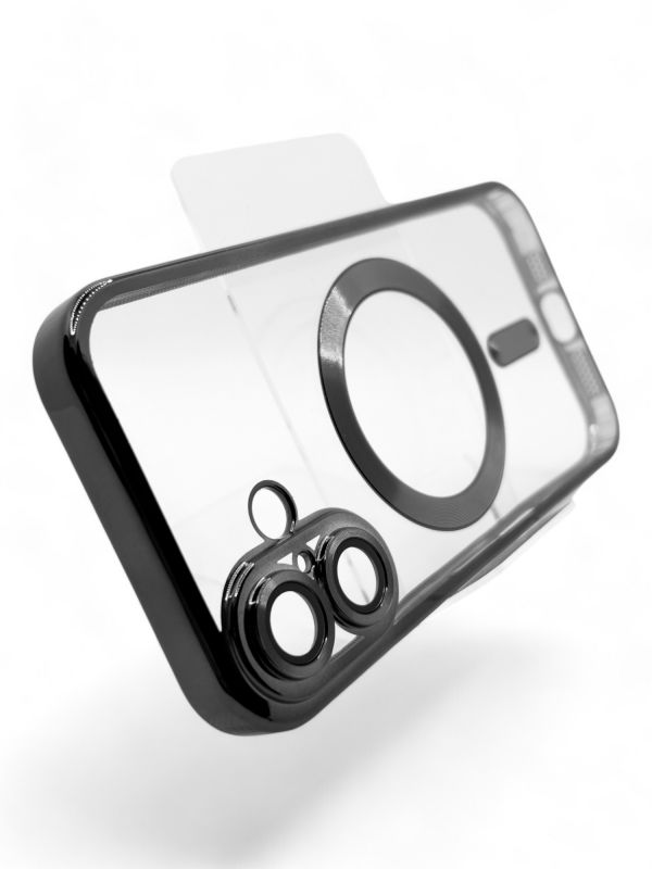 Чохол-накладка BeCover TPU Chrome Case MagSafe для Apple iPhone 16 Black (712070)