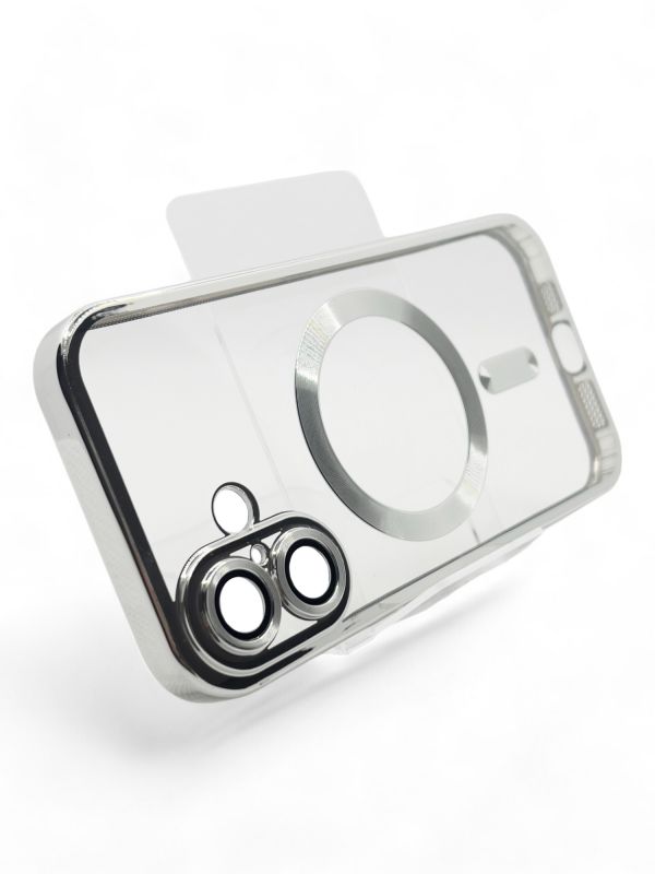 Чохол-накладка BeCover TPU Chrome Case MagSafe для Apple iPhone 16 Plus Silver (712078)