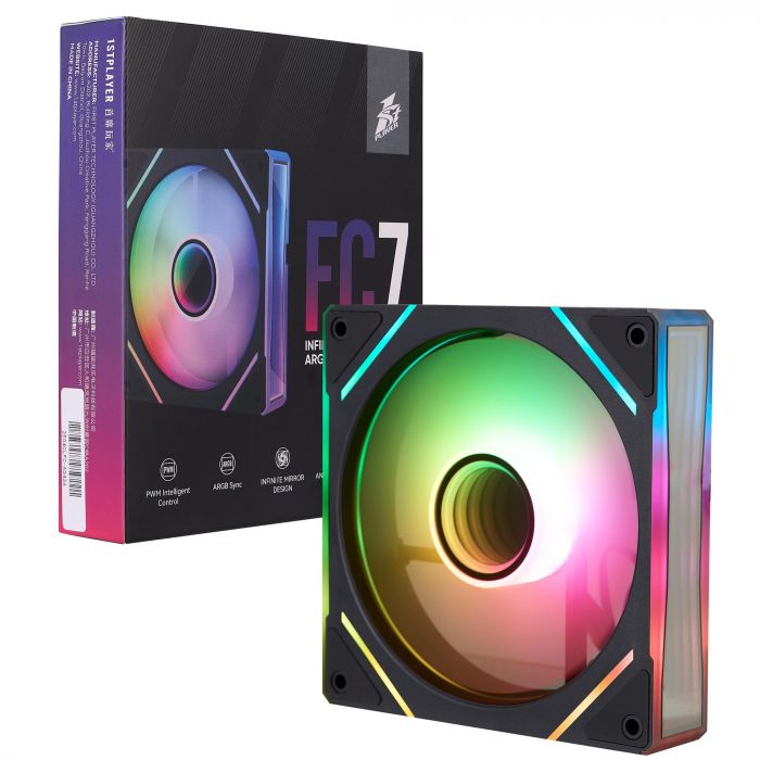 Вентилятор 1stPlayer FC7 Black (FC7-BK-1IN1)