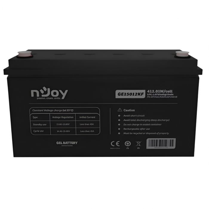 Акумуляторна батарея Njoy GE15012KF 12V 150AH (BTVGCLTODHLKFCN01B) GEL