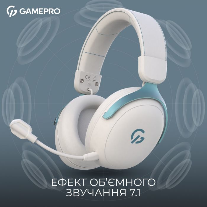Гарнітура GamePro Asgard Freya Pro White-Blue (HSW201WB)