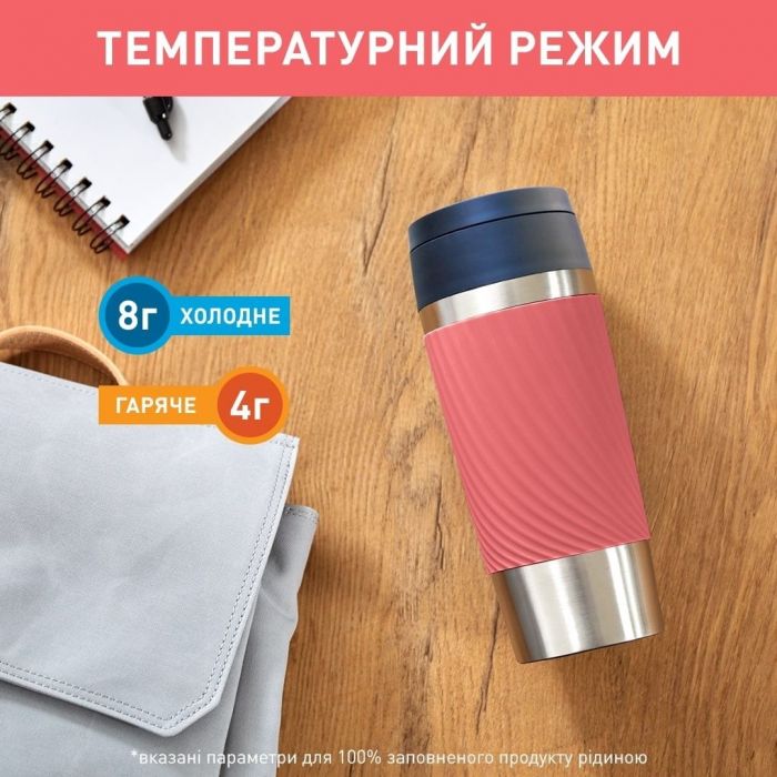 Термочашка Tefal Travel Mug Classic Twist 360 мл Coral (N2024410)