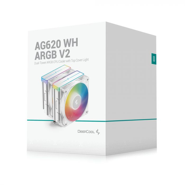 Кулер процесорний DeepCool AG620 WH ARGB V2 (R-AG620-WHAMMN-GJD)