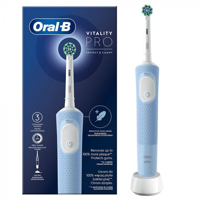 Зубна електрощітка Braun Oral-B Vitality D103.413.3 Pro Protect X Clean Cross Action Blue