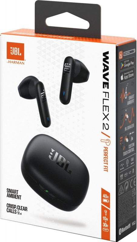 Bluetooth-гарнітура JBL Wave Flex 2 Black (JBLWFLEX2BLK)