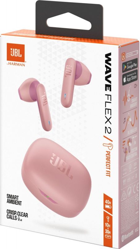 Bluetooth-гарнітура JBL Wave Flex 2 Pink (JBLWFLEX2PIK)