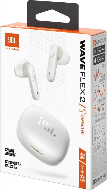 Bluetooth-гарнітура JBL Wave Flex 2 White (JBLWFLEX2WHT)