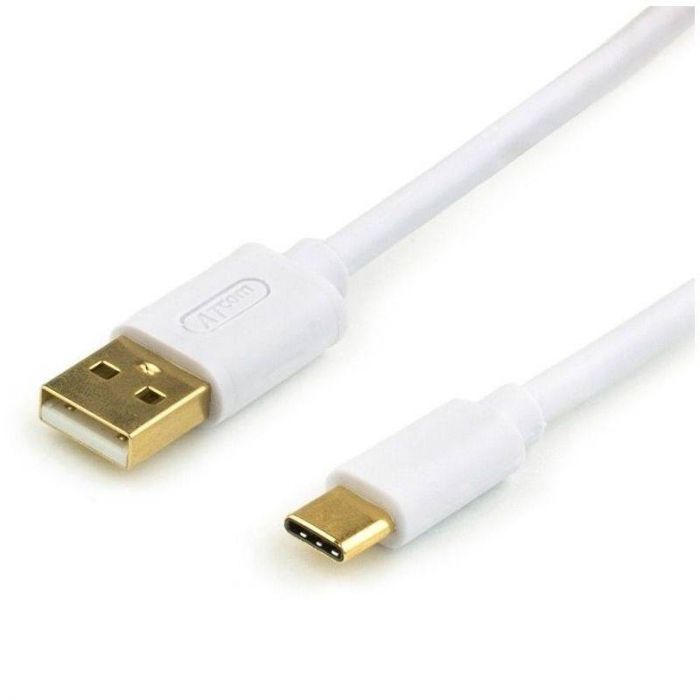 Кабель Atcom USB - USB Type-C (M/M), 1.8 м, білий (13427)