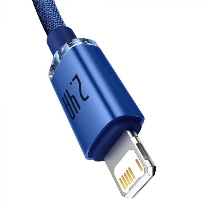 Кабель Baseus Crystal Shine USB - Lightning, 2.4A, 2м Blue (CAJY000103)