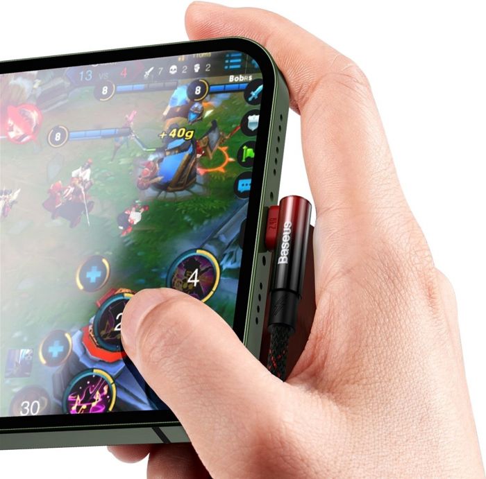 Кабель Baseus MVP 2 USB - Lightning, 2.4A, 1м Black/Red (CAVP000020)