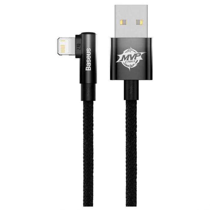 Кабель Baseus MVP 2 USB - Lightning, 2.4A, 2м Black (CAVP000101)
