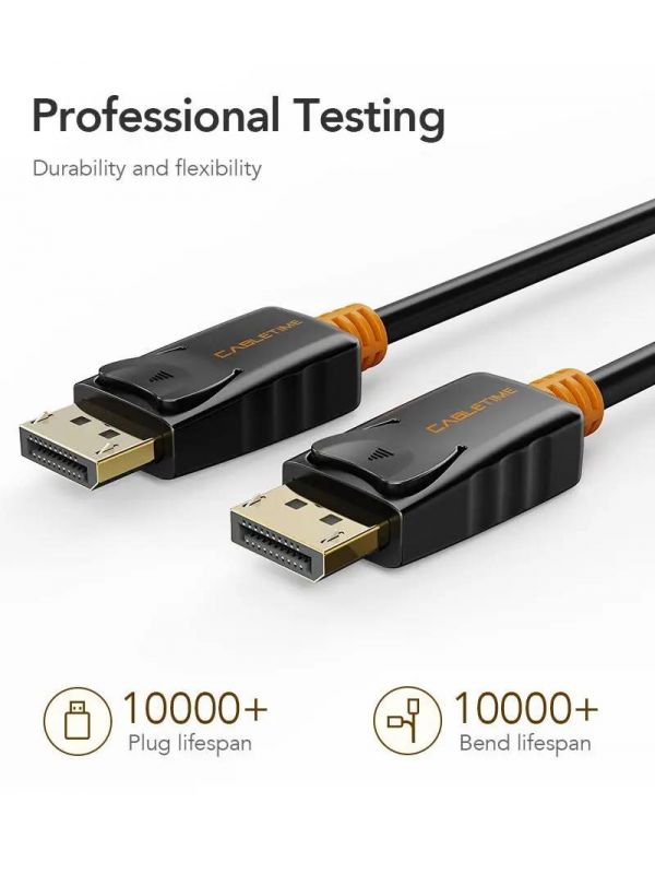 Кабель Cabletime DisplayPort - DisplayPort V 1.2 (M/M), 1 м Black (CD21H)