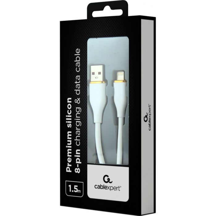 Кабель Cablexpert USB - Lightning (M/M), 2.1 A, 1.5 м, White (CC-USB2S-AM8PM-1.5M-W)