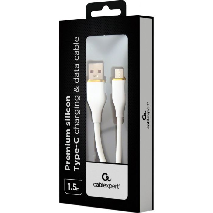 Кабель Cablexpert USB - USB Type-C (M/M), 2.1 A, 1.5 м, White (CC-USB2S-AMCM-1.5M-W)