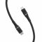 Кабель Promate USB Type-C - Lightning (M/M), 2.2 A, 20 W, 1.2 м, PowerLine-Ci120 Black (powerline-ci120.black)