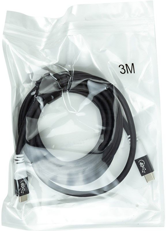 Кабель San Guan USB Type-C - USB Type-C (M/M) PD 100W, 40Gbps, 3 м Black (CA914135)