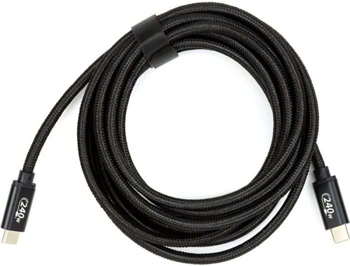 Кабель San Guan USB Type-C - USB Type-C (M/M) PD 240W, 3 м, Black (CA914128)