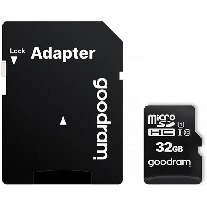 Карта пам`ятi MicroSDHC 32GB UHS-I Class 10 Goodram + SD-adapter (M1AA-0320R12)