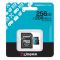 Карта пам`яті MicroSDXC   256GB UHS-I/U3 Class 10 Kingston Canvas Go! Plus R200/W160MB/s + SD-адаптер (SDCG4/256GB)