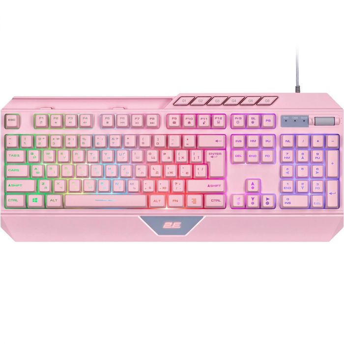 Клавіатура 2E Gaming KG315 RGB USB Pink Ukr (2E-KG315UPK)