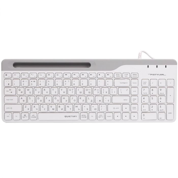 Клавіатура A4Tech Fstyler Ukr FK25 White