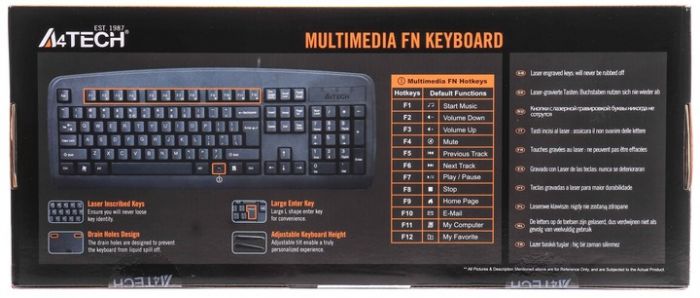 Клавіатура A4Tech KB-720 Black