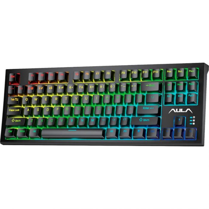 Клавіатура Aula Mechanical F3032 Black keycaps, plus 21 Yellow keys KRGD brown (6948391201740)