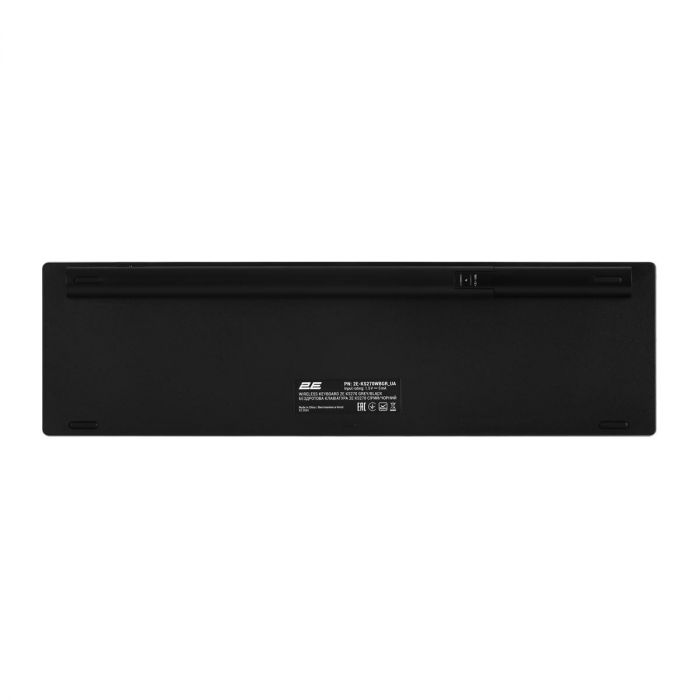 Клавіатура бездротова 2E KS270 WL/BT EN/UKR Grey/Black (2E-KS270WBGR_UA)