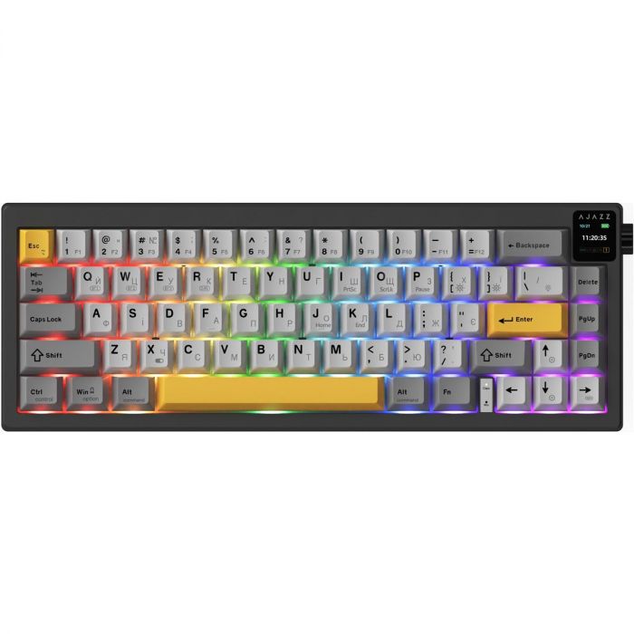 Клавіатура бездротова Ajazz AK650 Flying Fish Switch Black (AK650-FF-BGY)