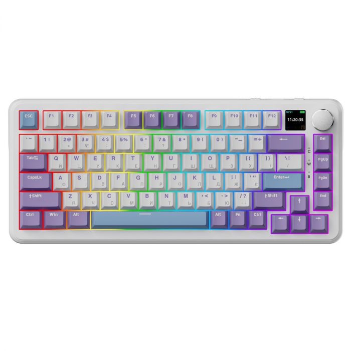 Клавіатура бездротова Ajazz AK820 MAX Magnetic Switches Purple (AK820MAX-M-PWB)