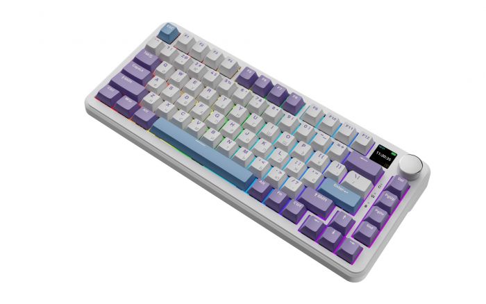 Клавіатура бездротова Ajazz AK820 MAX Magnetic Switches Purple (AK820MAX-M-PWB)