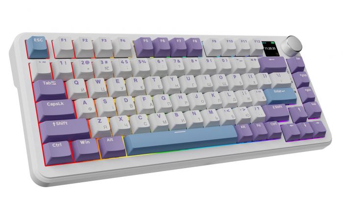 Клавіатура бездротова Ajazz AK820 MAX Magnetic Switches Purple (AK820MAX-M-PWB)